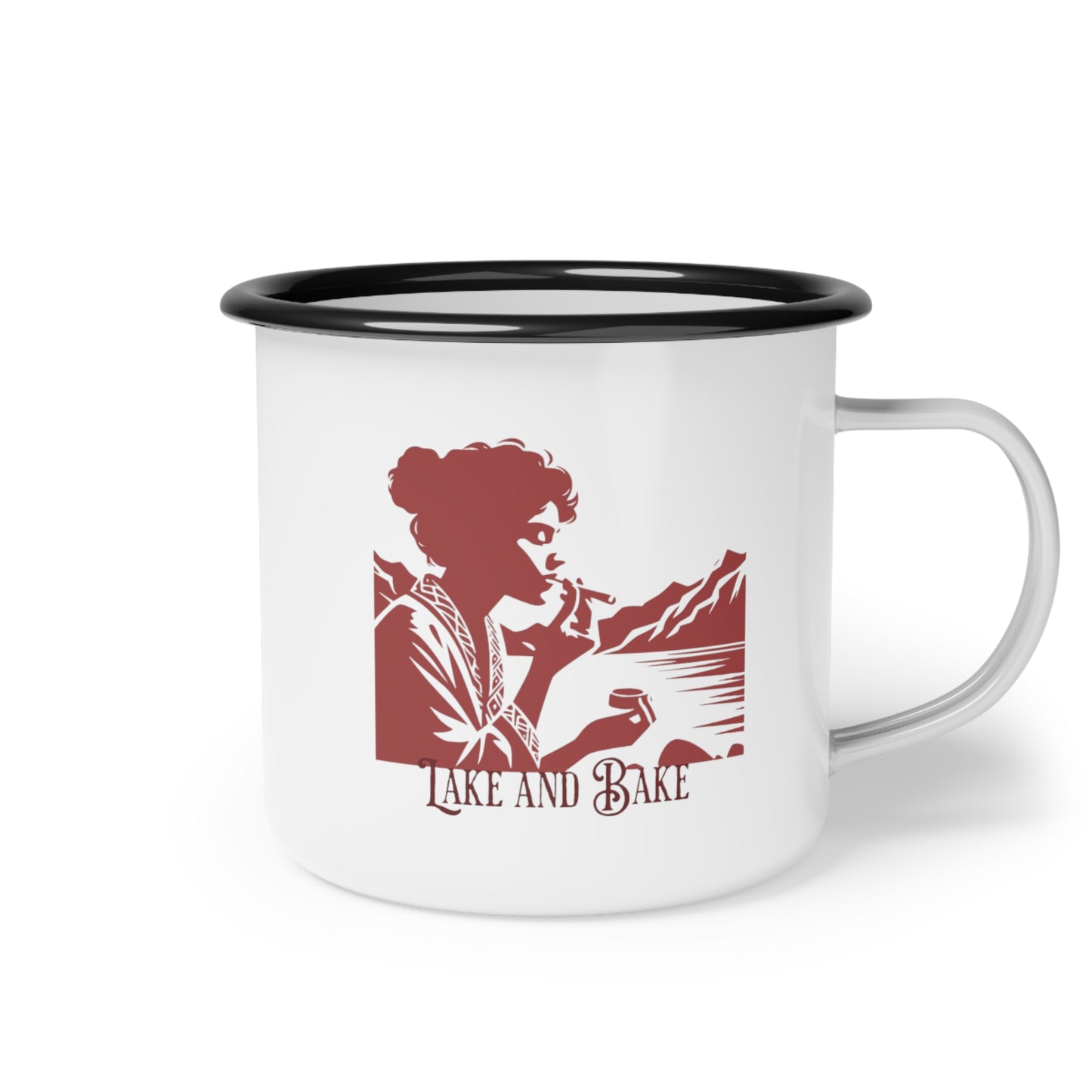 Lake and Bake Enamel Camp Cup