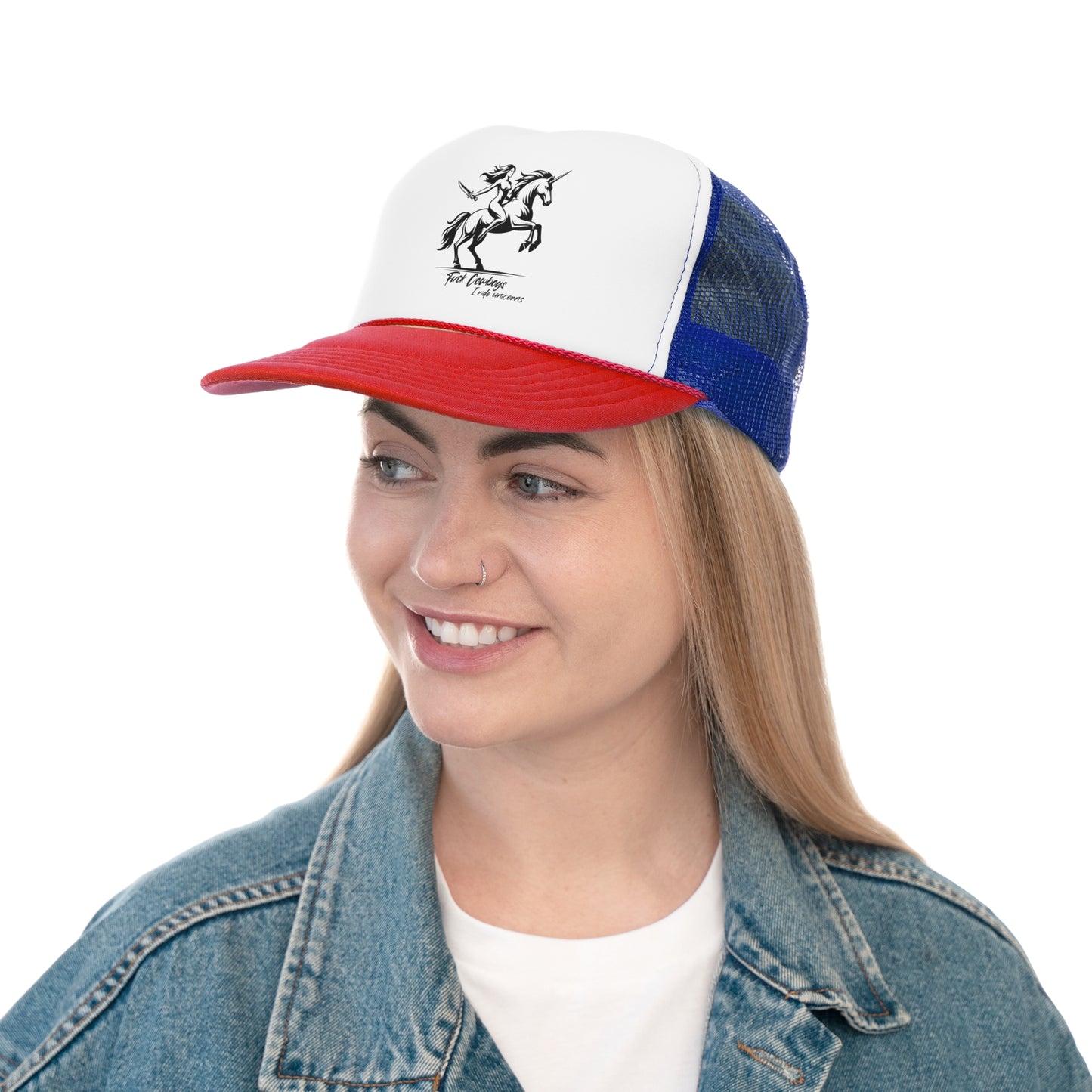 I ride unicorns Trucker Hat