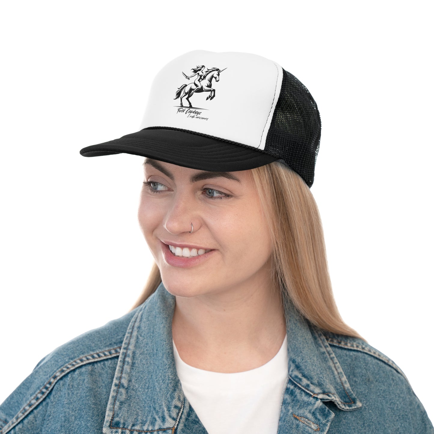 I ride unicorns Trucker Hat